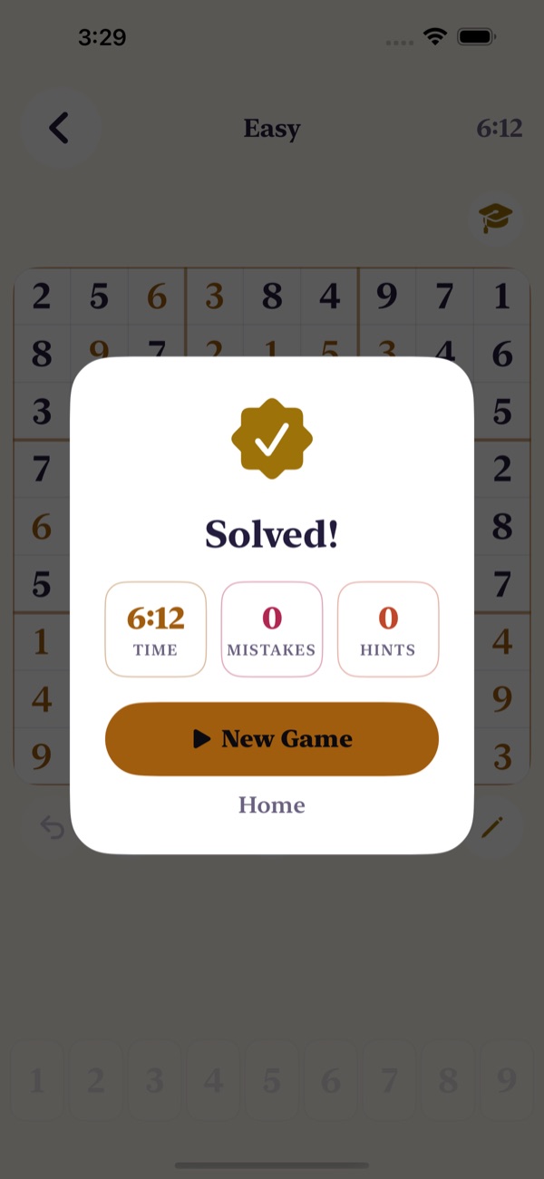 Time, mistakes, and hints, tracked every game
